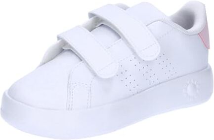 Adidas Advantage Shoes Kids, Scarpe da Ginnastica Unisex-Bimbi 0-24, Ftwr White/Ftwr White/Clear Pink, 23 EU