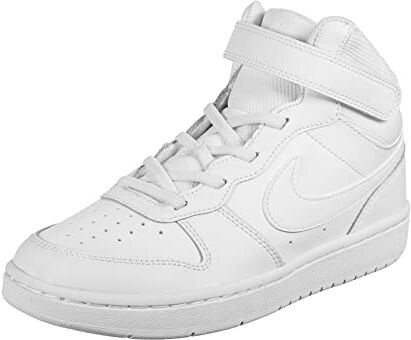 Nike Court Borough Mid 2, Little Kids' Shoe, White/White-White, 30 EU