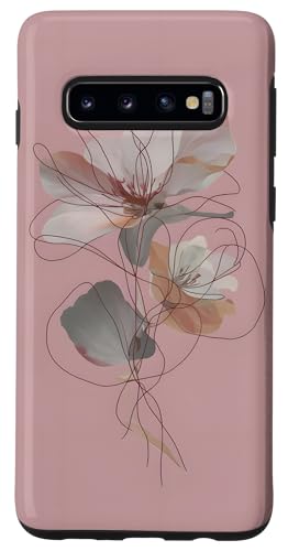 pink Pattern Flowers girls Custodia per Galaxy S10 Vintage Fiori Per i fiori Ragazza amante