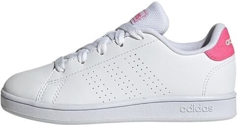 Adidas Advantage Lifestyle Court Lace Shoes, Sneaker Unisex Bambini e ragazzi, Ftwr White Pulse Magenta Wonder Quartz, 38 EU