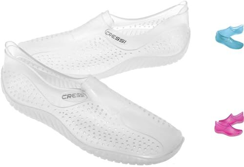 Cressi Water Shoes, Scarpette Sportive Uso Acquatico/Mare/Spiaggia Adulti, Ragazzi e Bambini, Trasparente, 31/32 EU