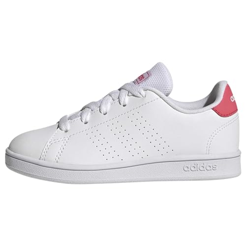 Adidas Advantage K, Sneaker Unisex Bambini e ragazzi, Cloud White Cloud White Orange Rush, 40 EU