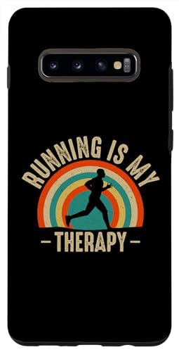 Regali per la corsa Abbigliamento da corsa Runner Custodia per Galaxy S10+ Running Is My Therapy