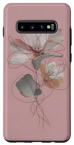 pink Pattern Flowers girls Custodia per Galaxy S10+ Vintage Fiori Per i fiori Ragazza amante