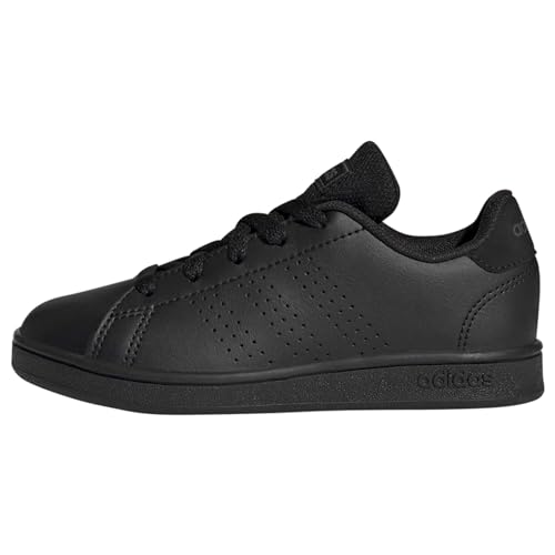 Adidas Advantage Lifestyle Court Lace Shoes, Sneaker Unisex Bambini e ragazzi, Core Black Core Black Grey Six, 35 EU