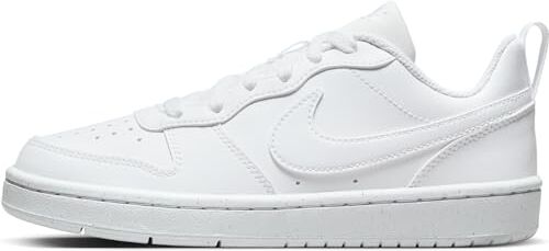 Nike Court Borough Low Recraft GS, Scarpe con Lacci, White/White/White, 36.5 EU