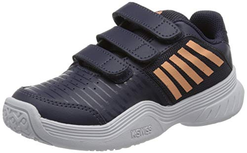 K-Swiss Zapatillas COURTEXPRESSTRAPONI C: GRAYSTN/PCHNCTR/Wht T: 10 JR UK, 28 EU