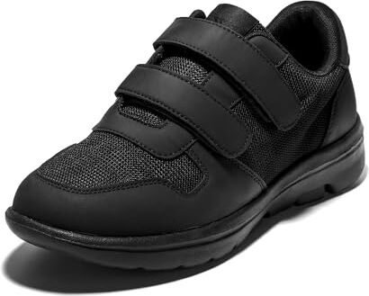 JOMIX Scarpe Sportive Uomo Ginnastica Corsa Fitness Strappo Camminata Sneakers Ragazzi -1 (Nero, 44)