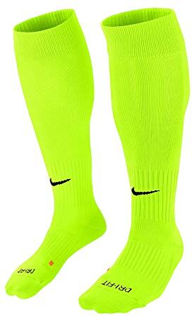 Nike Classic II Cushion Over-The-Calf, Calze da Calcio Unisex-Adulto, Volt/Black, L