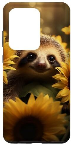 Yellow Sunflower Baby Sloth Cute Custodia per Galaxy S20 Ultra Giallo Girasole Bambino Bradipo Carino