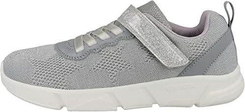 Geox J Aril Girl D, Sneakers Bambine e ragazze, Argento/Viola (Silver/Lilac), 31 EU