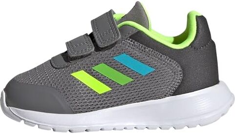 Adidas Tensaur Run Shoes, Scarpe Unisex Bimbi 0-24, Grey Three Lucid Lime Lucid Lemon, 19 EU