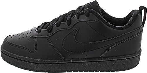 Nike Court Borough Low Recraft GS, Scarpe con Lacci, Black/Black/Black, 40 EU