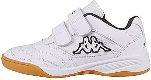 Kappa Kickoff K Unisex Kids, Scarpe, Bianco White Black, 25 EU