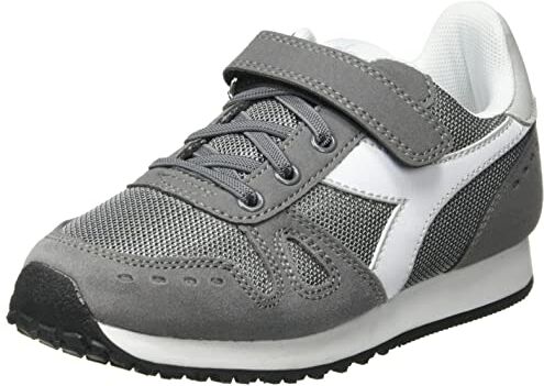 Diadora Simple Run Td, Scarpe da ginnastica, Unisex Bambini e ragazzi, Grigio Grigio Acciaio, 25 EU