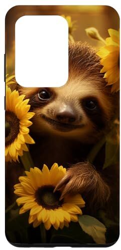 Yellow Sunflower Baby Sloth Cute Custodia per Galaxy S20 Ultra Giallo Girasole Bambino Bradipo Carino