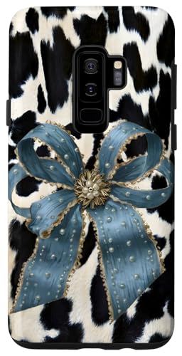 cows blue Bows girls Custodia per Galaxy S9+ mucche blu Fiocchi ragazze