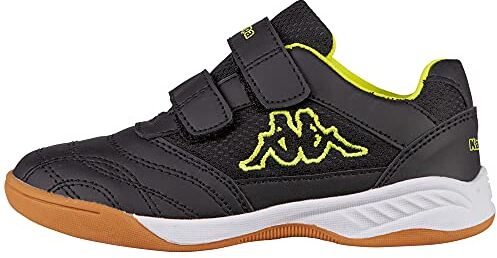 Kappa Kickoff K Unisex Kids, Scarpe, Nero Black Yellow, 32 EU