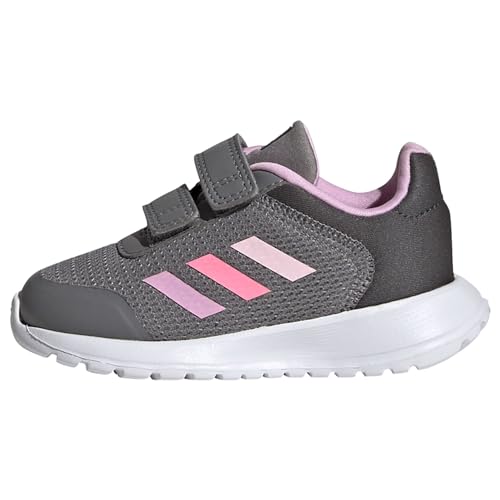Adidas Tensaur Run Shoes, Scarpe Unisex Bimbi 0-24, Grey Three Bliss Lilac Bliss Pink, 19 EU