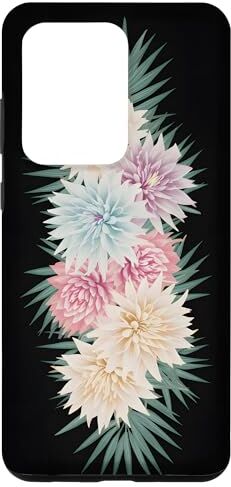 black Pattern, pink Flowers girls,Tropical Flower Custodia per Galaxy S20 Ultra Colorato fiore nero vPattern Hawaii rosa tropicale floreale