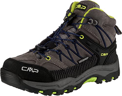 CMP Unisex Bambini e ragazzi Kids Rigel Mid Trekking Shoe Wp Scarpe da Trekking Alta, Black Graffite Marine, 37 EU