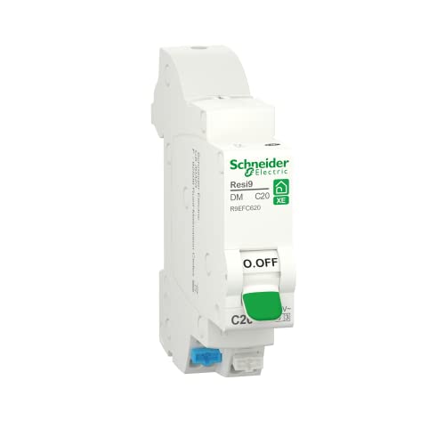 Schneider Electric R9EFC620 Resi9 XE Interruttore modulare 1P+N 20A Curva C Collegamento XE 1P+N 20A C