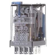 FINDER – Relais industriale 24 VDC 4 contatti 5 A pulsante + LED + diodo