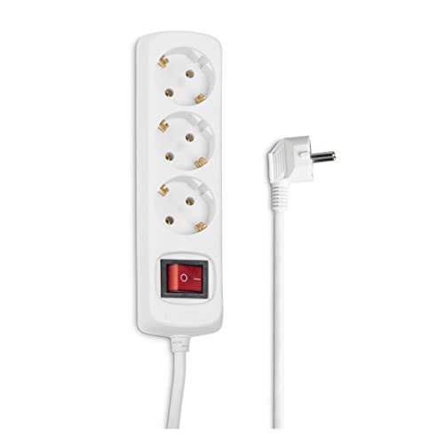 Hama 00030382 1.4m power extension Power Extensions (White, 1.4 m)
