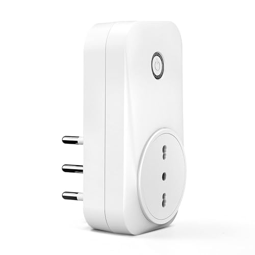 meross Presa Smart WiFi, Presa Intelligente Italiana, Smart Plug con Monitoraggio Energia 16A 3840W, Funzione Timer, Compatibile con Amazon Alexa, SmartThings, Google Assistant, APP Controllo Remoto