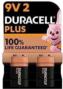 Duracell 2X  9V Plus (1 Blister Da 2 Batterie) 2 Pile (6LR61/MN1604)