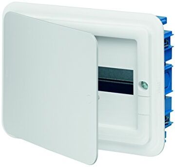 VIMAR Centralino IP40, 12 Moduli, Guida DIN, Portello Bianco, Completo di Scatola da Incasso per pareti in muratura