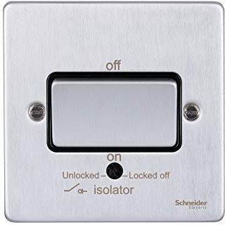 Schneider Electric Ultimate Low Profile Interruttore isolatore singolo per ventola, GU1513BBC, cromato spazzolato con inserto nero