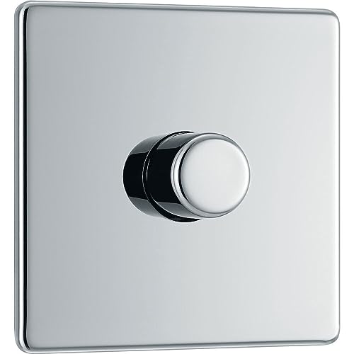 British General BG  posizioni a vite meno piatta Push dimmer, 400 W, cromo lucido