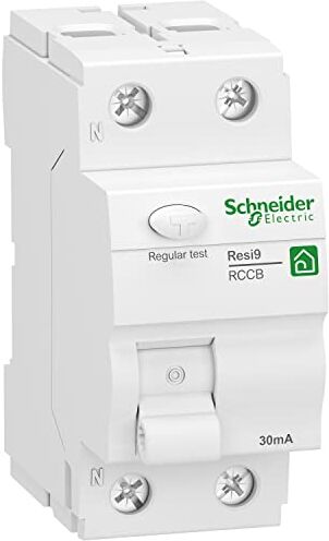 Schneider Electric R9R22240 Schn-Interruttore differenziale Resi9 1P+N 40A 30mA Tipo A, Bianco