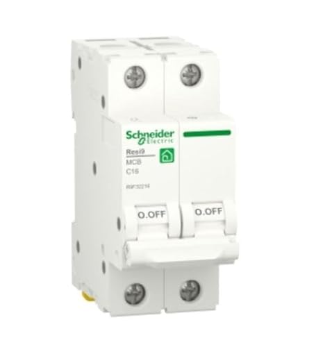 Schneider Electric Interruttore magnetotermico  Resi9 2P 16A 4500A curva C R9F32216