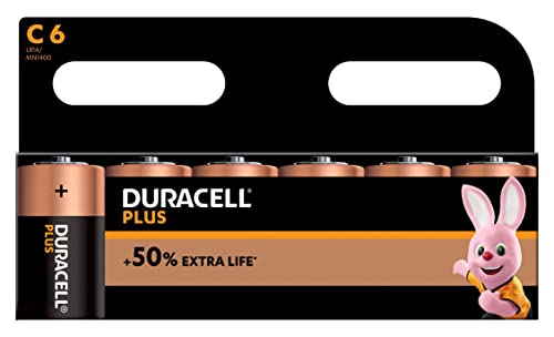 Duracell MN1400B6 Plus Power Batterie C, confezione da 6