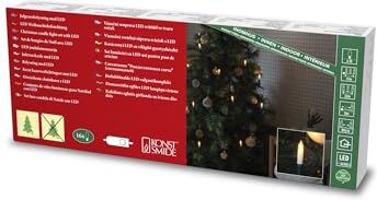 Konstsmide Catena per albero a LED, 16 diodi ambrati, 4,5 V, interno, 3,6 W, cavo verde