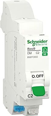 Schneider Electric R9EFC602 Resi9 XE Disgiuntore modulare 1P+N 2A Curva C Collegamento XE 1P+N 2A C