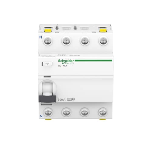Schneider Electric Interruttore di Protezione Fi, A 40 A, 0,03 A, 415 V, Bianco