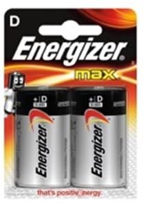 Energizer ® Batteria alcalina Max Alcaline, Mono, D, LR20, 1,5 V (2 pezzi), riceverete 1 confezione da 2 pezzi