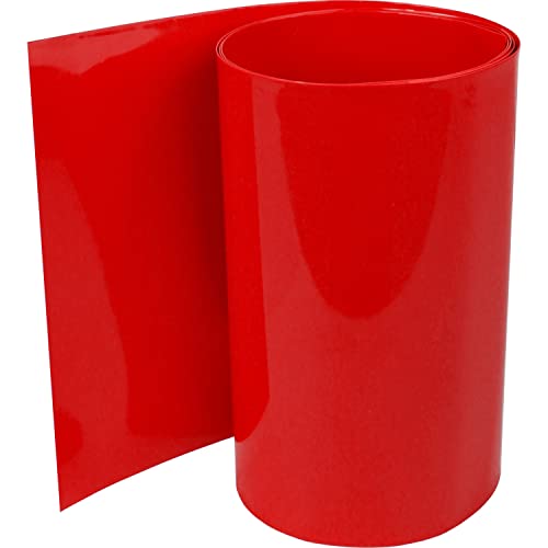 ISOLATECH Tubo termorestringente in PVC a metraggio rosso senza adesivo Dimensioni piatte 175mm (Ø111,4mm) 3 metri 2:1 Set per l'isolamento di batterie 18650 non etichettato (Ø111,4mm 3 metri)