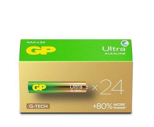 GP Batterie AAA Set da 24    Ultra Plus   Pile Stilo AAA Alcaline da 1,5V / LR03 Lunga Durata