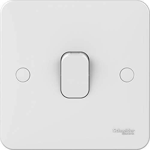 Schneider Electric GGBL1012 Set di 10 interruttori Lisse a 2 vie, colore: Bianco