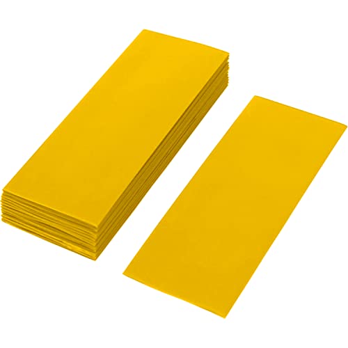 ISOLATECH PVC termorestringente 2:1 30pz giallo piatto dimensioni 30mm lunghezza 72mm per 18650 batterie ricaricabili condensatore campeggio auto cavo elettrico riparazione non etichettati