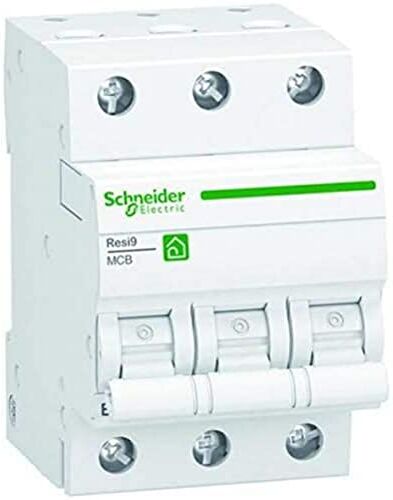 Schneider Electric Schneider  Interruttore Automatico Resi9 3P B32A caratteristico 6kA, Bianco