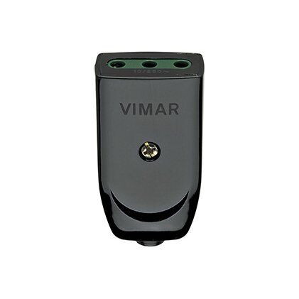 VIMAR Presa mobile piccola SICURY 2P+T 10 A 250 V~, standard italiano tipo P11, uscita cavo assiale, bianco