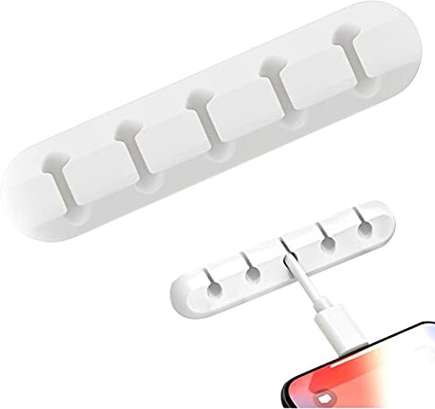 Generic Supporto per cavi, 5 cavi, clip autoadesive per cavi di ricarica, cavi USB, cavi di rete, alimentazione TV