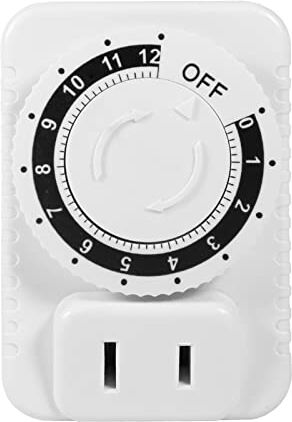 Generic TIMER MECCANICO DA 12 ORE PER LUCI INTERNE PIÙ SICURO E DUREVOLE CON FUNZIONE CONTO ALLA ROVESCIA DIGITALE