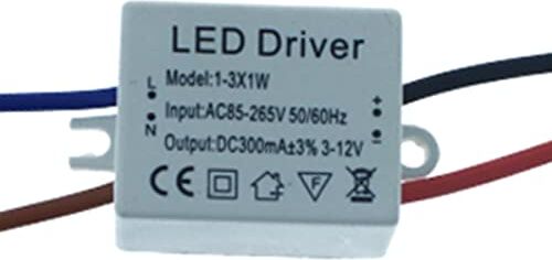 LEDLUX Led Driver CC 300mA 3V-12VDC 3x1W Trasformatore Alimentatore Corrente Costante 3W