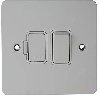 Schneider Electric GU5210WPW Piastra piatta, con fusibile, in metallo bianco